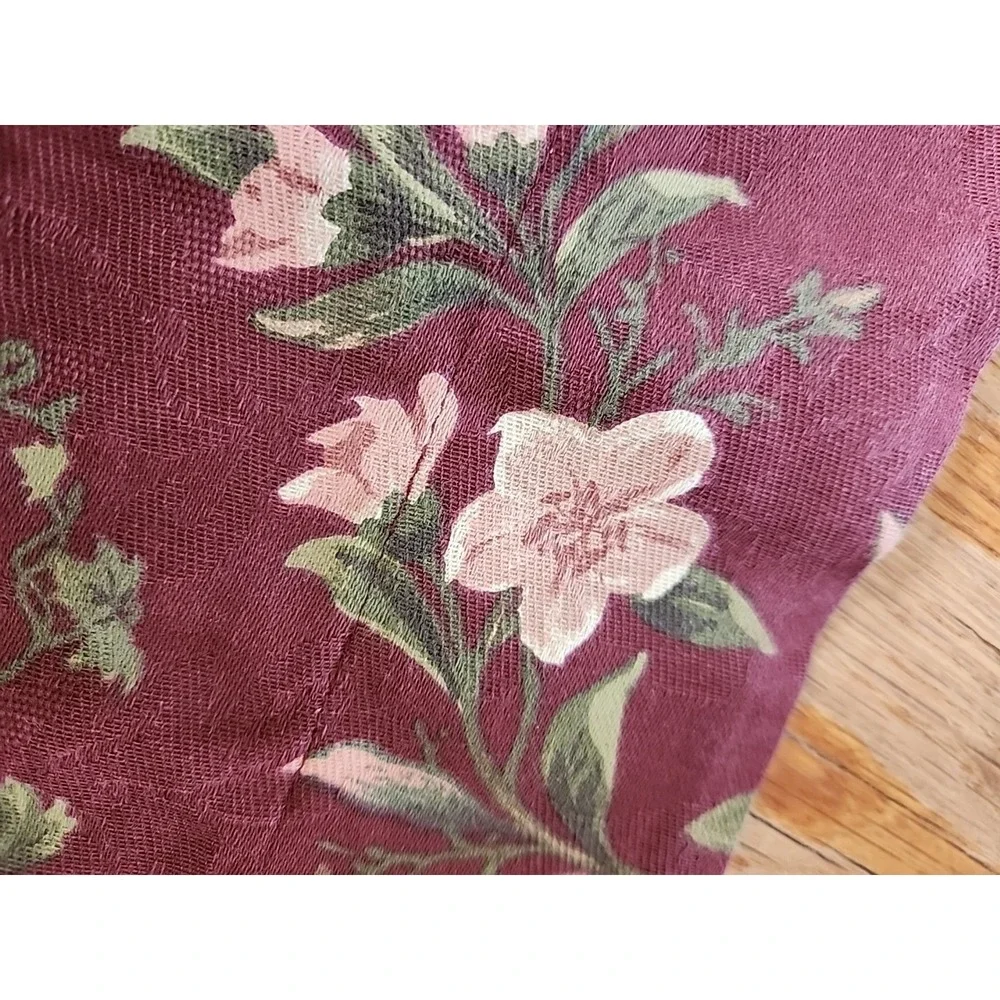 WAVERLY Chianti‎ MERLOT RED GRAPES FLORAL striped VALANCE 16X76